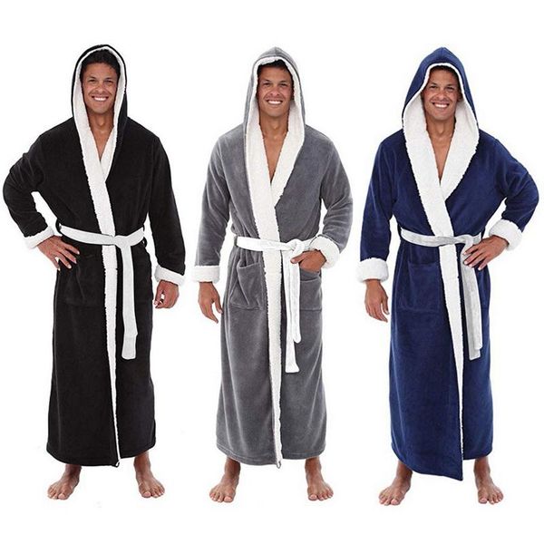 men's tracksuits men warm nightdress loose sleepwear 2021 nightgown coral fleece nightwear kimono bathrobe gown winter home clothes, Gray
men's tracksuits men warm nightdress loose sleepwear 2021 nightgown coral fleece nightwear kimono bathrobe gown winter home clothes, Gray