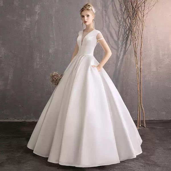 other wedding dresses lace deep v-neck dress fashion simple short sleeves ruched floor-length white plus size gowns for women g489
other wedding dresses lace deep v-neck dress fashion simple short sleeves ruched floor-length white plus size gowns for women g489