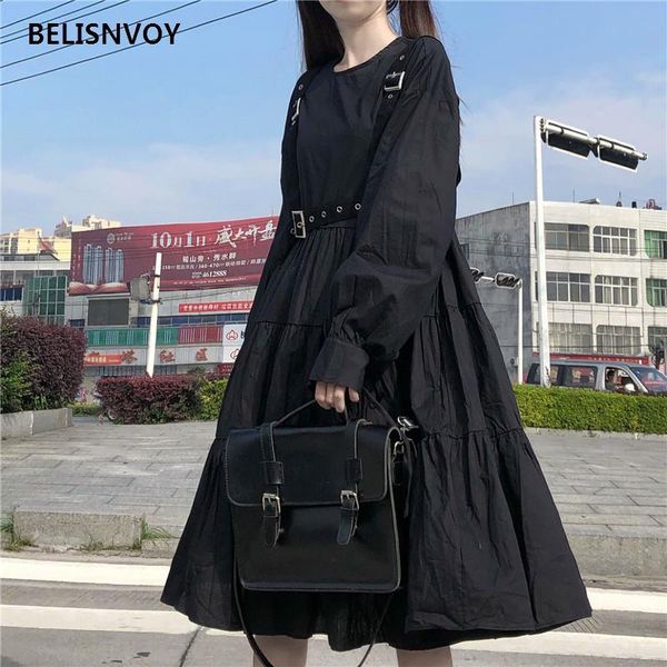 casual dresses japanese women lolita victorian vintage gothic punk style belt baggy cosplay costume dress ribbon ruffles midi, Black;gray
casual dresses japanese women lolita victorian vintage gothic punk style belt baggy cosplay costume dress ribbon ruffles midi, Black;gray