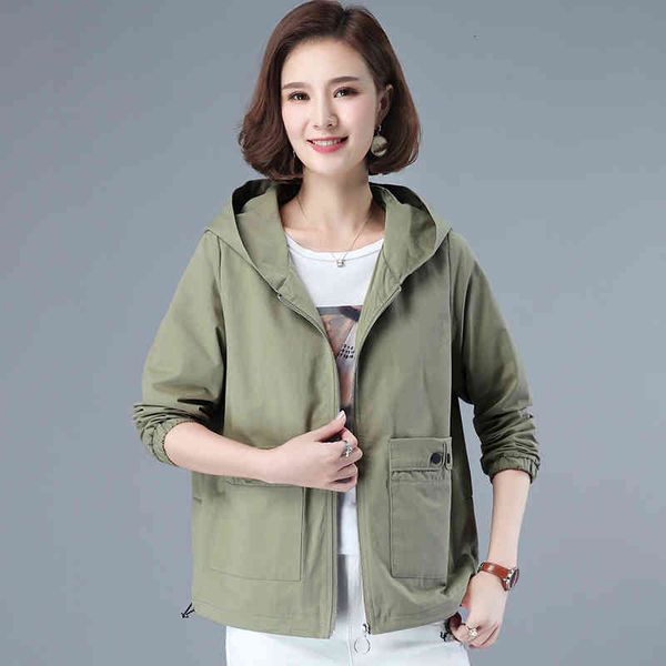 women's fur & faux spring autumn fashion windbreaker women hooded coat plus size korean loose casual short outwear ladies clothes, Black
women's fur & faux spring autumn fashion windbreaker women hooded coat plus size korean loose casual short outwear ladies clothes, Black