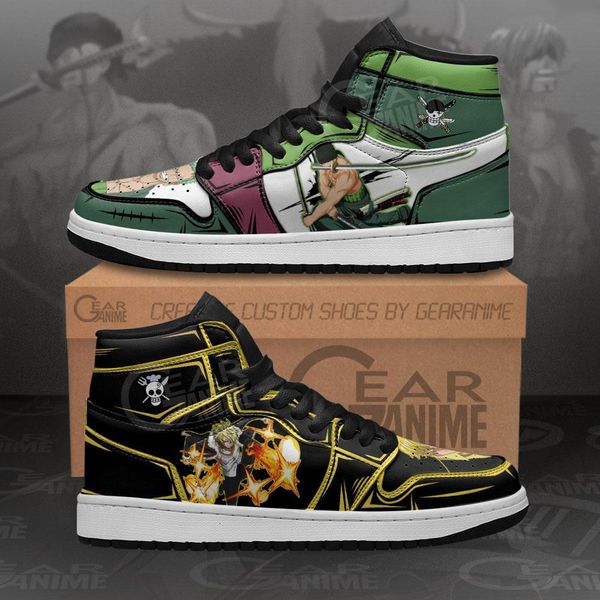 zoro and sanji sneakers custom anime sho friend gifts