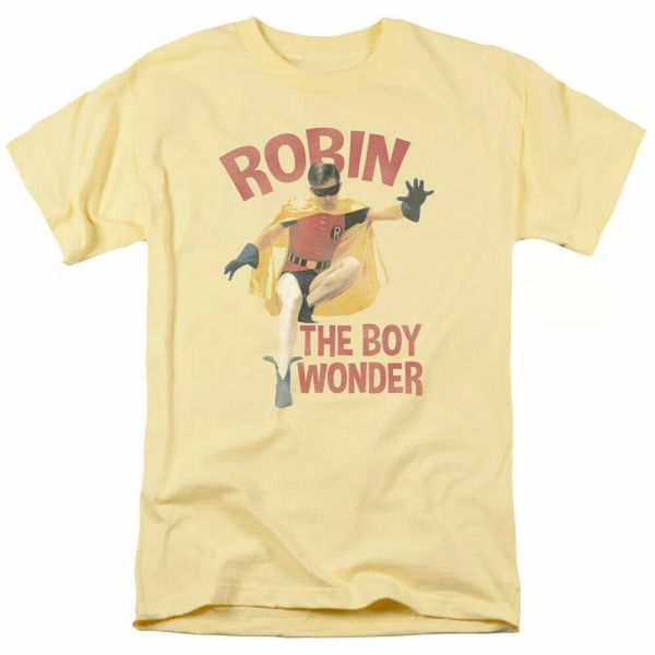 Classic Batman Boy Wonder T Shirt Mens Licensed Classic TV Merch Robin Banana, White;black