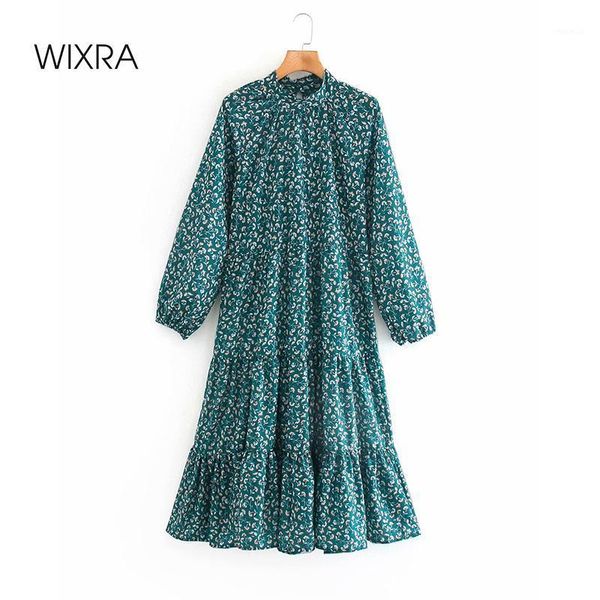 wixra womens long dresses loose ruffles floral print full sleeve mid-claf ladies clothing spring summer casual, Black;gray
wixra womens long dresses loose ruffles floral print full sleeve mid-claf ladies clothing spring summer casual, Black;gray
