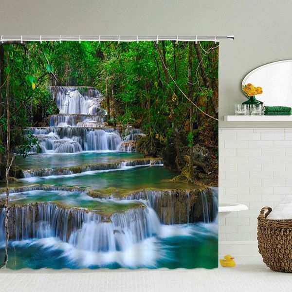 natural forest waterfall scenery shower curtain 3d printing waterproof polyester bathroom curtains 180*200cm decoration
natural forest waterfall scenery shower curtain 3d printing waterproof polyester bathroom curtains 180*200cm decoration