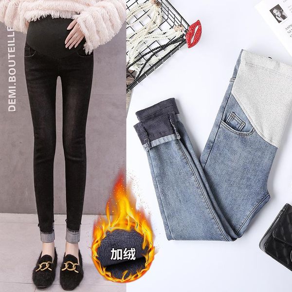 maternity bottoms winter warm jeans for pregnant women belly pants pregnancy clothes plus velvet denim trousers, White
maternity bottoms winter warm jeans for pregnant women belly pants pregnancy clothes plus velvet denim trousers, White