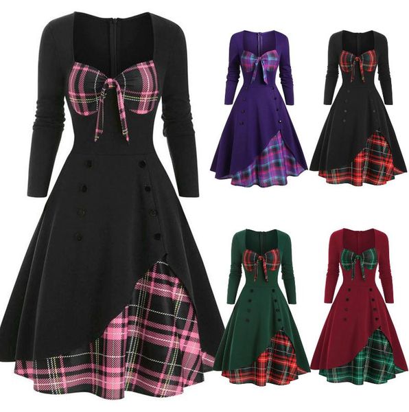 casual dresses 2021 -coming dress women long sleeve lattice splicing pullover button fitted waist sweatshirt autumn and winter simple, Black;gray
casual dresses 2021 -coming dress women long sleeve lattice splicing pullover button fitted waist sweatshirt autumn and winter simple, Black;gray
