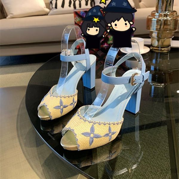 202 fashion design blue women's sandals woven with embroidery extremely high heel luxury open toe red dinner shoes, Black
202 fashion design blue women's sandals woven with embroidery extremely high heel luxury open toe red dinner shoes, Black