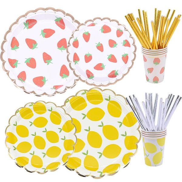 disposable dinnerware fruit printing tableware hawaii theme party decoration plates cups straw napkins for kids birthday supplies
disposable dinnerware fruit printing tableware hawaii theme party decoration plates cups straw napkins for kids birthday supplies
