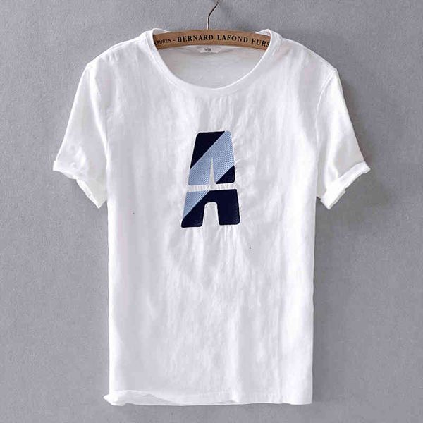 men's t-shirts linen short-sleeved t-shirt fashion trend male t shirt letters embroidery casual summer white tshirt chemise camisa ub2d, White;black
men's t-shirts linen short-sleeved t-shirt fashion trend male t shirt letters embroidery casual summer white tshirt chemise camisa ub2d, White;black