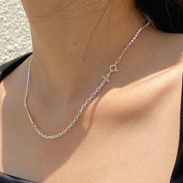 chains lispector 925 sterling silver korean cross pendant choker necklaces for women sequins o shape chain necklace female jewelry
chains lispector 925 sterling silver korean cross pendant choker necklaces for women sequins o shape chain necklace female jewelry