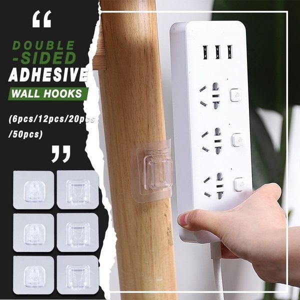 double-sided adhesive wall hooks waterproof oilproof self reusable seamless hanging hook home products wholesale & rails
double-sided adhesive wall hooks waterproof oilproof self reusable seamless hanging hook home products wholesale & rails