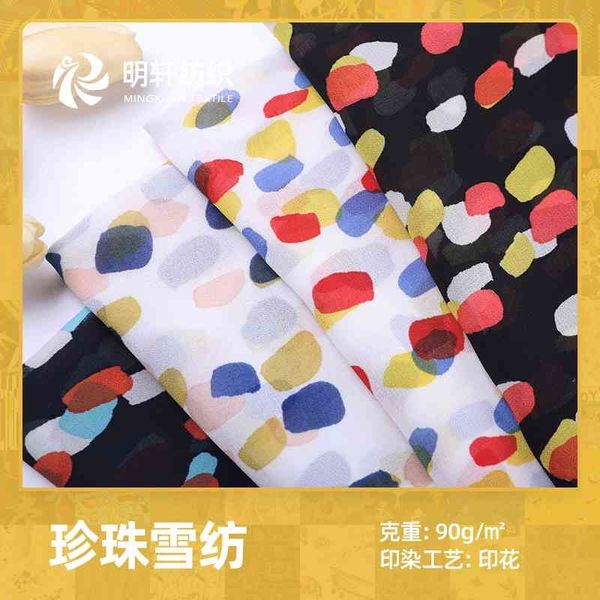 pearl printed polyester chiffon yarn spring and summer women's dress suspender shirt fabric, Black;white
pearl printed polyester chiffon yarn spring and summer women's dress suspender shirt fabric, Black;white