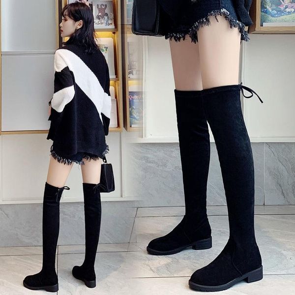 boots long women's knee 2021 high tube flat bottom elastic thin knight winter plush autumn 35-40, Black
boots long women's knee 2021 high tube flat bottom elastic thin knight winter plush autumn 35-40, Black
