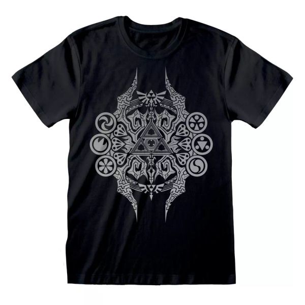 nintendo legend of zelda deco licensed men t-shirt, White;black