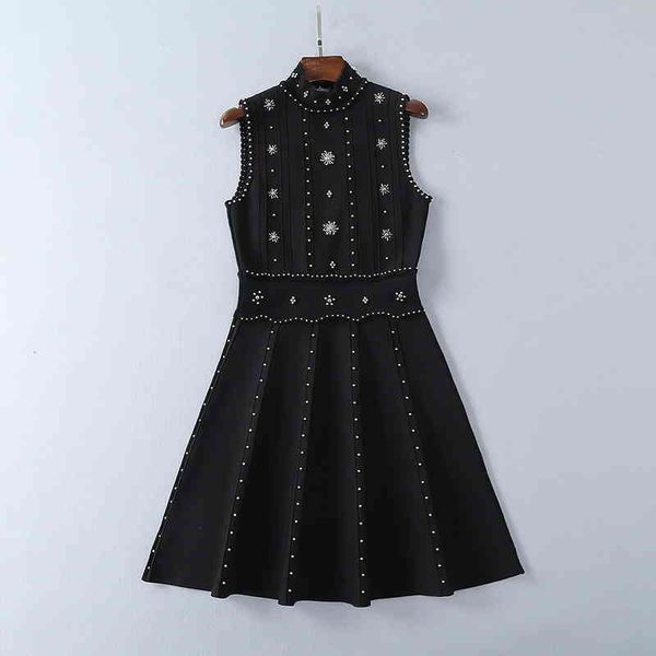 runway dresses 610 brand same style sleeveless crew neck beads kint womens clothes luxury fashion sh 3uye, Black
runway dresses 610 brand same style sleeveless crew neck beads kint womens clothes luxury fashion sh 3uye, Black