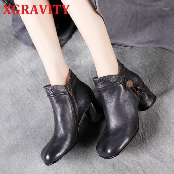 boots xgravity vintage high heel pumps fashion women casual elegant hand-made genuine leather ethnic round shoes s1091, Black
boots xgravity vintage high heel pumps fashion women casual elegant hand-made genuine leather ethnic round shoes s1091, Black