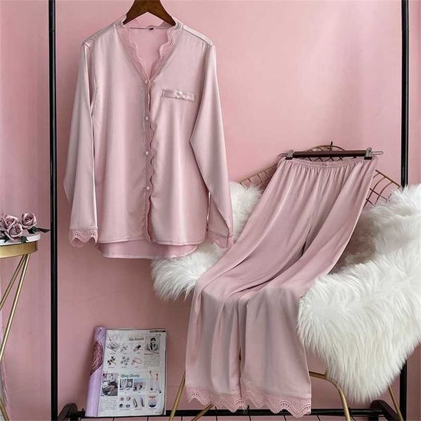 lisacmvpnel spring pajama's ice silk long sleeve solid lace suit pyjamas 211106, Black;red
lisacmvpnel spring pajama's ice silk long sleeve solid lace suit pyjamas 211106, Black;red