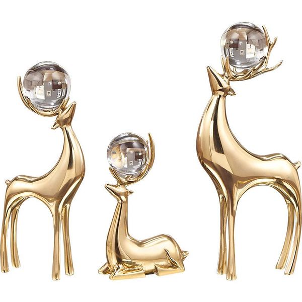 decorative objects & figurines creativity metal simulation animal deer copper golden crystal ball crafts furnishings modern home living room
decorative objects & figurines creativity metal simulation animal deer copper golden crystal ball crafts furnishings modern home living room