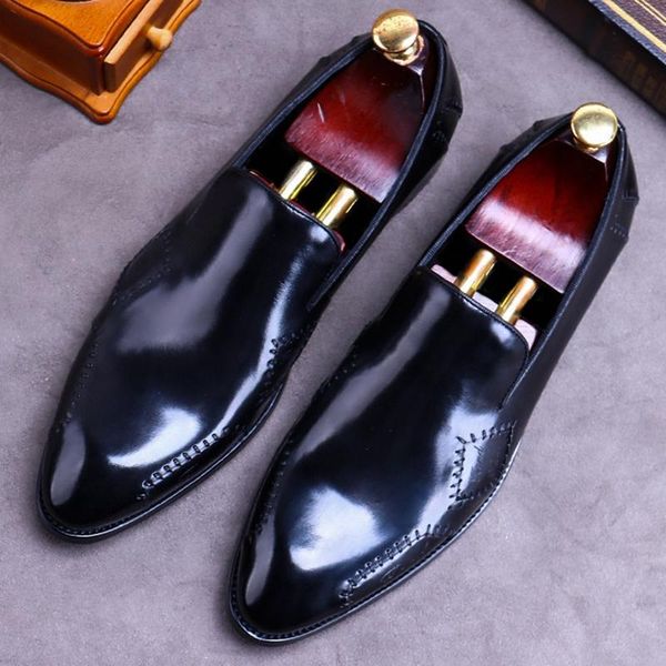 dress shoes fashion pointed toe slip on man comfortable genuine leather office loafers handmade men's daily outdoor flats ss781, Black
dress shoes fashion pointed toe slip on man comfortable genuine leather office loafers handmade men's daily outdoor flats ss781, Black