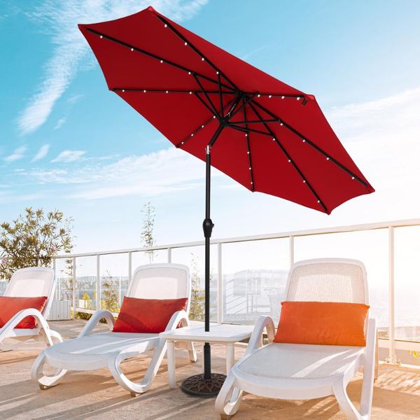 tents and shelters 9ft led light umbrella waterproof folding sunshade wine red cream color, need to buy parasol base
tents and shelters 9ft led light umbrella waterproof folding sunshade wine red cream color, need to buy parasol base
