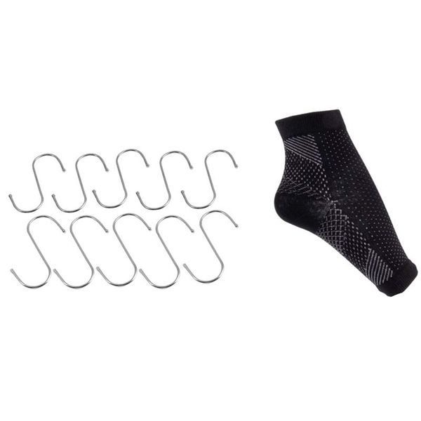 hooks & rails 10 pcs 8 cm s-shaped stainless steel hook rideau 1 pair foot ankle compression socks varicose feet sleeve-l/xl
hooks & rails 10 pcs 8 cm s-shaped stainless steel hook rideau 1 pair foot ankle compression socks varicose feet sleeve-l/xl