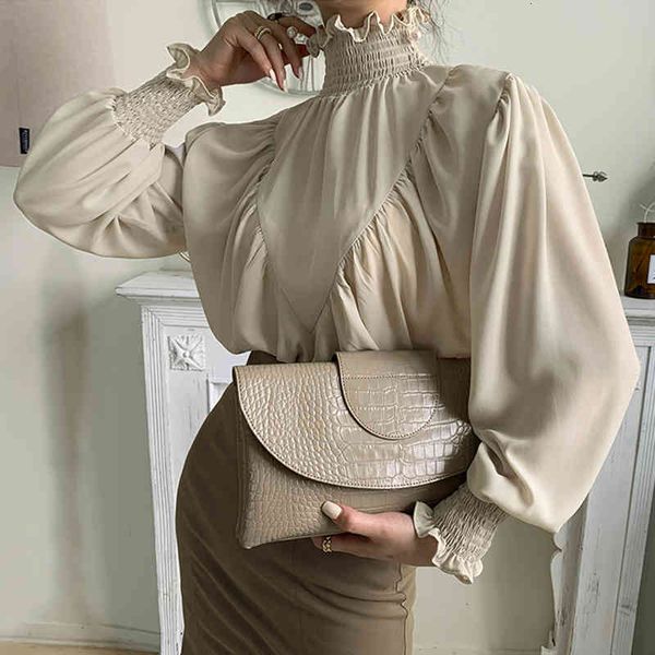 women's polos colorfaith women summer autunm blouses shirts casual vintage turtleneck pagoda sleeve fashionable korean bl66060 wuir, White
women's polos colorfaith women summer autunm blouses shirts casual vintage turtleneck pagoda sleeve fashionable korean bl66060 wuir, White