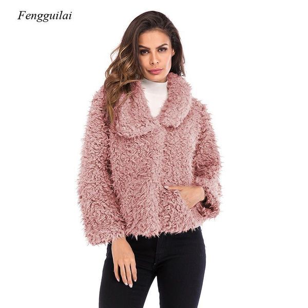 women's jackets fall/winter solid color woolen coat fashion loose short lapels to keep warm, outer wear thick plush jacket, Black;brown
women's jackets fall/winter solid color woolen coat fashion loose short lapels to keep warm, outer wear thick plush jacket, Black;brown