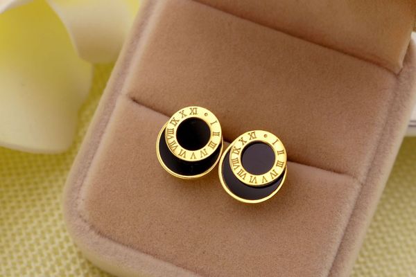 tide female roman round circle round black earrings earrings fashion wild accessories titanium steel jewelry, Golden;silver
tide female roman round circle round black earrings earrings fashion wild accessories titanium steel jewelry, Golden;silver