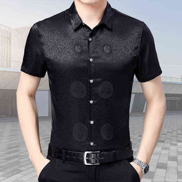 2021 trendy floral shirt short sleeve imitation silk shirt and elderly half sleeve printed lapel middle-aged dad, White;black
2021 trendy floral shirt short sleeve imitation silk shirt and elderly half sleeve printed lapel middle-aged dad, White;black