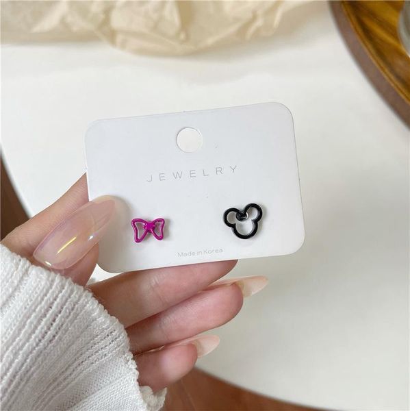 stud cute mouse earrings mini hollow bow asymmetric geometric fashion jewelry gifts for women 2021 accessories wholesale, Golden;silver
stud cute mouse earrings mini hollow bow asymmetric geometric fashion jewelry gifts for women 2021 accessories wholesale, Golden;silver