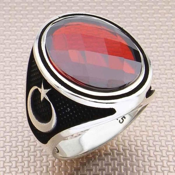 cluster rings crescent star style ring faceted oval red zircon gemstone fashionable turkish men 925k silver, Golden;silver
cluster rings crescent star style ring faceted oval red zircon gemstone fashionable turkish men 925k silver, Golden;silver