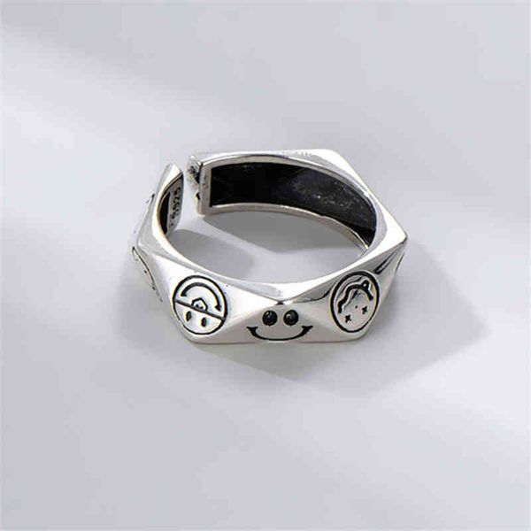 band miuoxion retro smiley facial expression ring fashion personality party jewelry for women feature namour charm all seasons, Silver
band miuoxion retro smiley facial expression ring fashion personality party jewelry for women feature namour charm all seasons, Silver