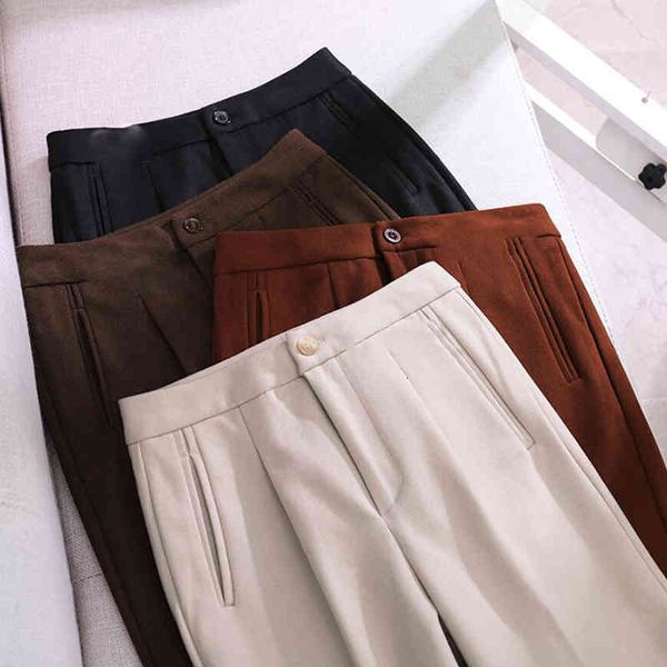 pant spring autumn wool harem women straight nine points loose casual trousers female high waist pants, Black;white
pant spring autumn wool harem women straight nine points loose casual trousers female high waist pants, Black;white
