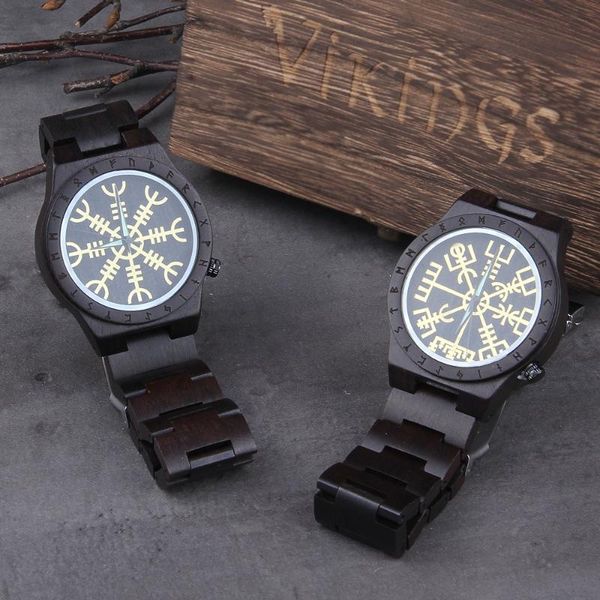 handmade wooden watches man women runic circle watch with golden helm of awe or vegvisir quartz wristwatch male wristwatches, Slivery;brown
handmade wooden watches man women runic circle watch with golden helm of awe or vegvisir quartz wristwatch male wristwatches, Slivery;brown
