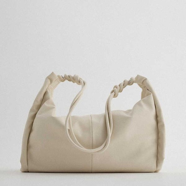 za women's light beige side fold decoration one shoulder large capacity student shopping bag purse
za women's light beige side fold decoration one shoulder large capacity student shopping bag purse