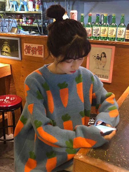 women's sweaters cute kawaii thick loose knitted korean clothes carrot harajuku for women oversized kj4499 zyk5, White;black
women's sweaters cute kawaii thick loose knitted korean clothes carrot harajuku for women oversized kj4499 zyk5, White;black
