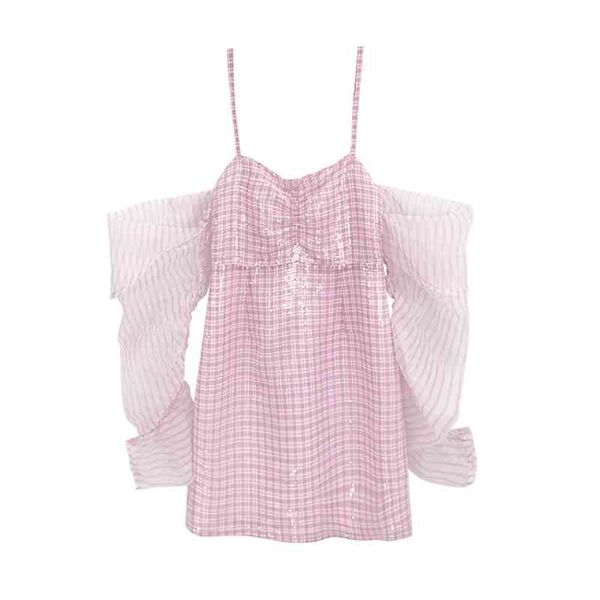 strap mini dress club sleeveless pink plaid slash neck d1982 210514, Black;gray
strap mini dress club sleeveless pink plaid slash neck d1982 210514, Black;gray