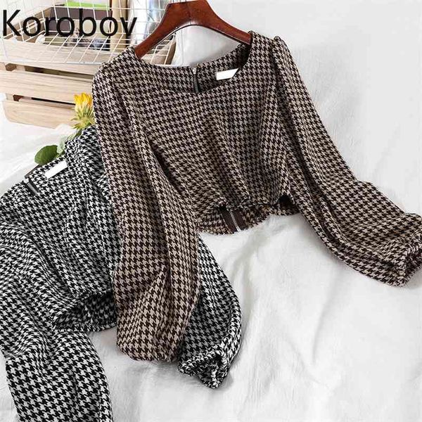 korobov korean vintage eleagnt plaid blouses women o neck long sleeve streetwear crop shirts new chic mujer blusas 210430, White
korobov korean vintage eleagnt plaid blouses women o neck long sleeve streetwear crop shirts new chic mujer blusas 210430, White