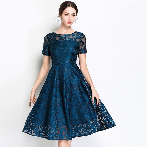 casual dresses 2022 spring and summer european american large women's short sleeve slim fit medium long lace dress, Black;gray
casual dresses 2022 spring and summer european american large women's short sleeve slim fit medium long lace dress, Black;gray
