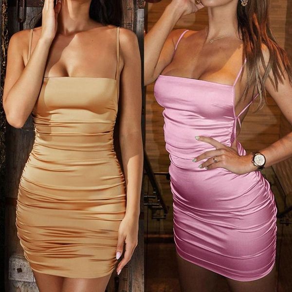 casual dresses women bandage ruched satin party dress pleated backless nightclub mini bodycon solid slip y2k lace, Black;gray
casual dresses women bandage ruched satin party dress pleated backless nightclub mini bodycon solid slip y2k lace, Black;gray