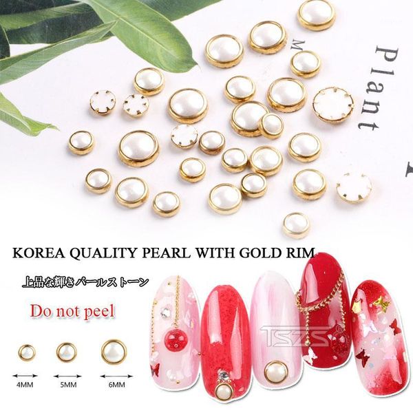 10pcs/lot wholesale nail art accessories korea pearl with gold rim decoration1, Silver;gold
10pcs/lot wholesale nail art accessories korea pearl with gold rim decoration1, Silver;gold