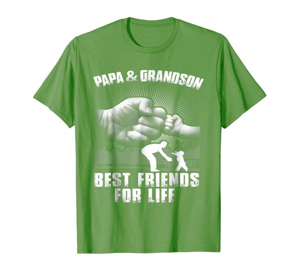 papa and grandson friends for life tshirt, White;black