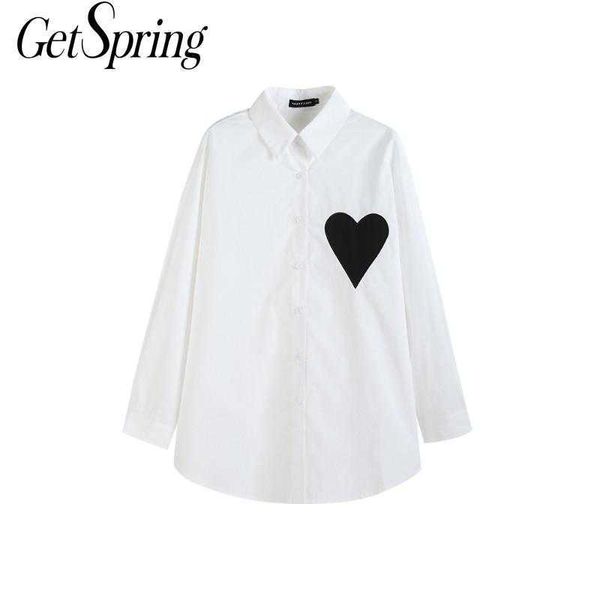 getspring women blouse shirt cotton black white female blouses long sleeve loose casual color matching summer 210601
getspring women blouse shirt cotton black white female blouses long sleeve loose casual color matching summer 210601
