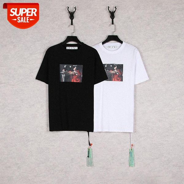 brand oil painting arrow print short-sleeved round neck cotton t-shirt #cd8a, White;black
brand oil painting arrow print short-sleeved round neck cotton t-shirt #cd8a, White;black