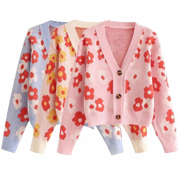 women's knits & tees xikom 2021 women vintage flower print sweet sweater female knitted cardigan fashion single breasted v neck slim to, White
women's knits & tees xikom 2021 women vintage flower print sweet sweater female knitted cardigan fashion single breasted v neck slim to, White