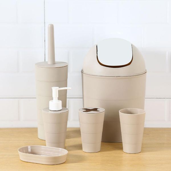 bath accessory set creative and simple bathroom toiletries, european-style plastic set, home gift six-piece
bath accessory set creative and simple bathroom toiletries, european-style plastic set, home gift six-piece