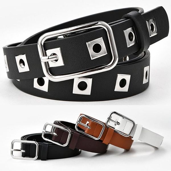 belts women metal buckle faux leather punk style hollow adjuatable belt waistband, Black;brown
belts women metal buckle faux leather punk style hollow adjuatable belt waistband, Black;brown
