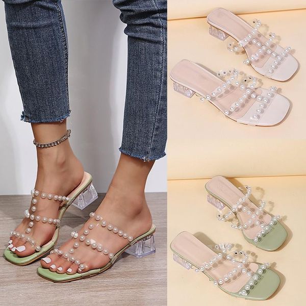 sandals fashion women summer pearl slip on square heels shoes casual beach peep toe breathable slipper sandalias de mujer 2021, Black
sandals fashion women summer pearl slip on square heels shoes casual beach peep toe breathable slipper sandalias de mujer 2021, Black