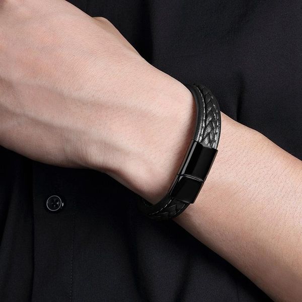 link, chain fashion men's bracelet black red green blue leather wristband stainless steel magnetic buckle charm jewelry gift
link, chain fashion men's bracelet black red green blue leather wristband stainless steel magnetic buckle charm jewelry gift