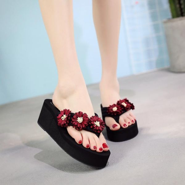 slippers summer bohemian flip flop women's sandal muffin heel anti slip clip toe home slipper wear resistant beach shoes, Black
slippers summer bohemian flip flop women's sandal muffin heel anti slip clip toe home slipper wear resistant beach shoes, Black